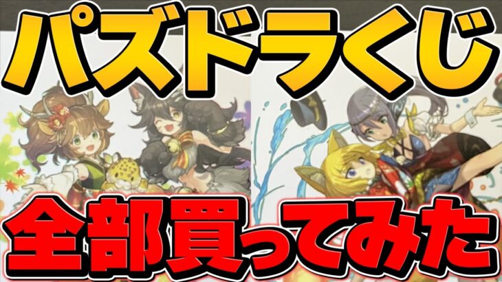 【実写】パズドラくじ65個買い占めてみた！全種類紹介するぞ！！&新フェス限情報も！？【パズドラ】