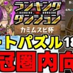 【ランダン】ルートパズルで18万点超え！王冠圏内向け！ランキングダンジョンカミムスビ杯180008点0.1％代用＆立ち回り解説！【パズドラ】