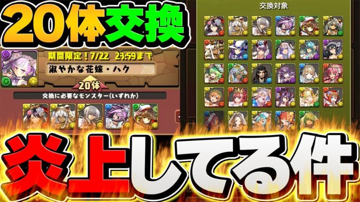 【パズドラ】みんなはあり？なし？20体交換所が炎上してる件について、解説します。