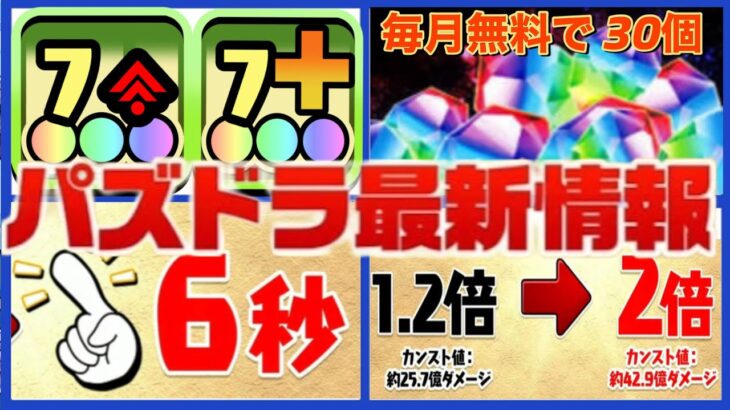 【環境激変⁈】7コン魔改造！無料魔法石システム！大型コラボ発表がヤバすぎた生放送まとめ【パズドラ】