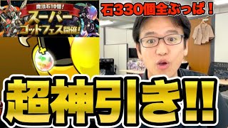 【パズドラ】スーパーゴッドフェスに貯めてた石330個すべてぶっ込んだらまさかの超神引き？！