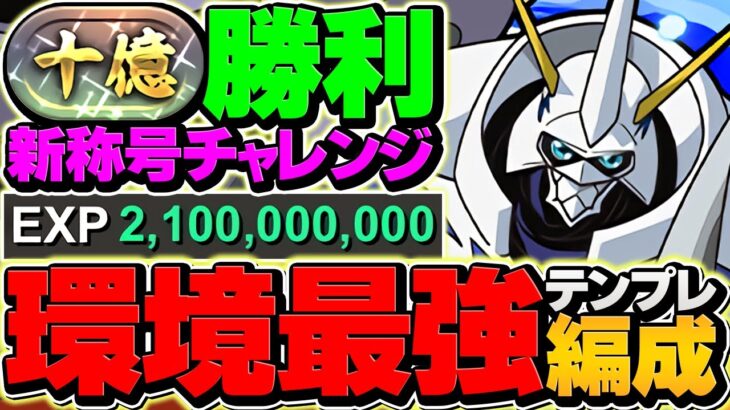 【環境1位】十億チャレンジをオメガモンで攻略！余裕でクリア可能！代用&立ち回り解説！【パズドラ】