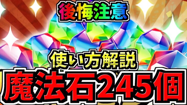 【魔法石245個】後悔注意！配布の魔法石 使い方解説！特に「脳死デジモンぶっぱ」は注意です！後悔のないように使いましょう【パズドラ】