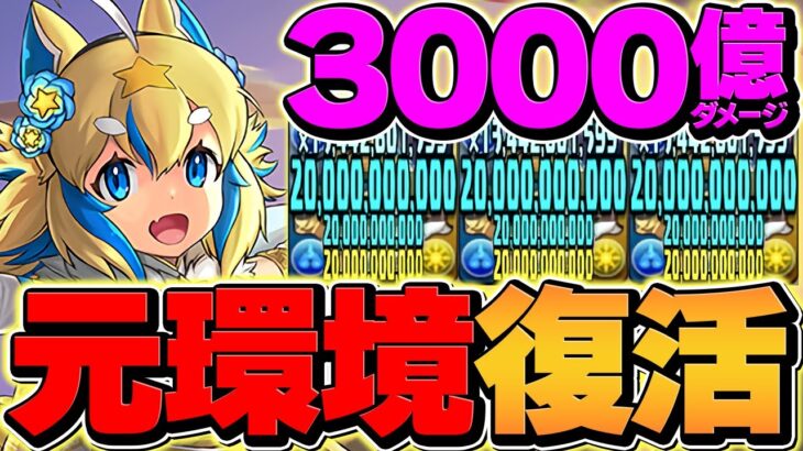 【ガチ】1撃3000億火力！青天井×16倍回復で破壊可能！正月フェルルループで新凶兆！部位2パン！【パズドラ】