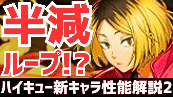 【パズドラ】またも火属性最強更新!?半減ループ搭載の音駒高校の破壊力がヤバい！ハイキューコラボ新キャラ性能解説Part2！