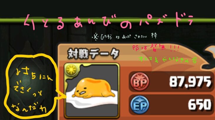 【パズドラ】やること終わらせて パズルの練習🧩はちさくバレイデ 155目指す ①
