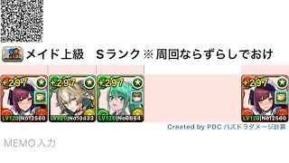 メイド上級　セイナ周回　Sランクも取れる【パズドラ】