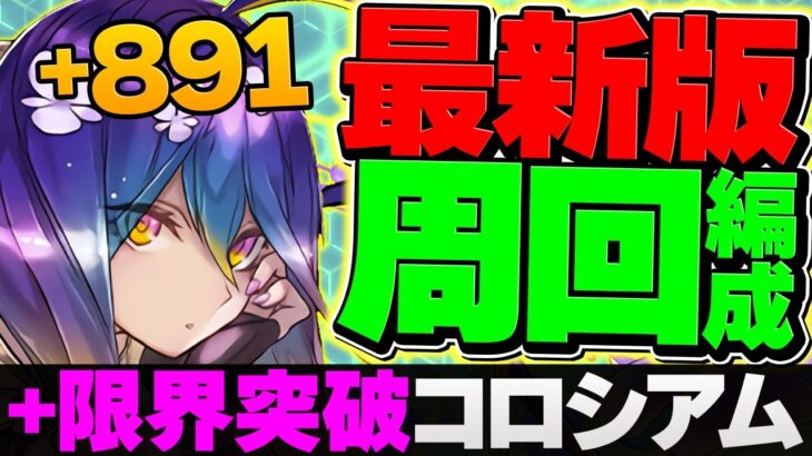【絶対組める】”バイオレットフィズ”で+891コロシアムを4分周回！実は4枚抜きで余裕です！+限界突破コロシアム【パズドラ】