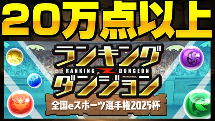【20万点以上狙えます】ランダン❗️❗️全国eスポーツ選手権2025杯【パズドラ／パズル&ドラゴンズ攻略動画】
