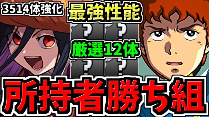 【所持者ラッキー】最強性能になった既存3514体から厳選12体を性能解説！激アツ強化です！パズドラ最新情報解説【パズドラ】