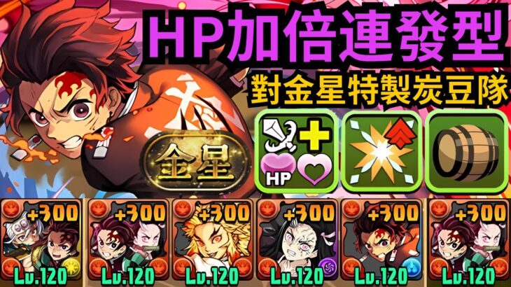 舊版炭治郎+彌豆子大幅加固金星防禦力！熟成+部位破壞+全能力上升混合加成、配炭音即變4回合HP加倍連發！金星炭治郎打法教學，各層對策，武裝概念，パズドラ金星，PAD立ち回り解説【パズドラ】