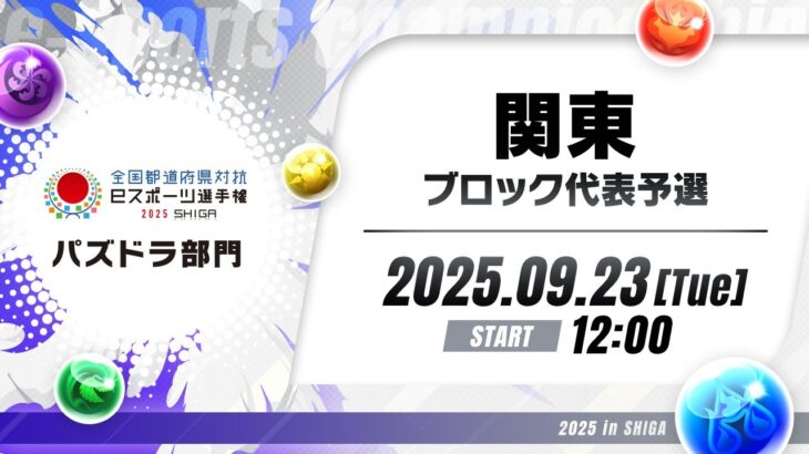 【関東ブロック代表予選】全国都道府県対抗eスポーツ選手権 2025 SHIGA パズドラ部門