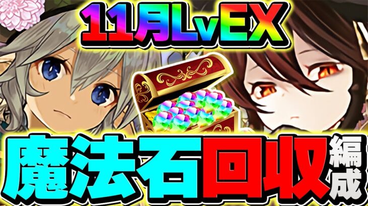 ロゼッタで11月EXラッシュを攻略！1撃で魔法石30個をゲット！代用&立ち回り解説付き！【パズドラ】