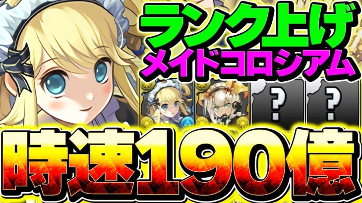 【時速190億↑】メイドミル型でメイドコロシアム周回！ランク上げするなら今しかない！！【パズドラ】