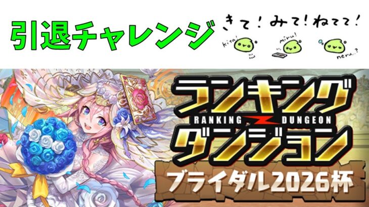 ランダン引退チャレンジ、ブライダル2026杯【パズドラ】