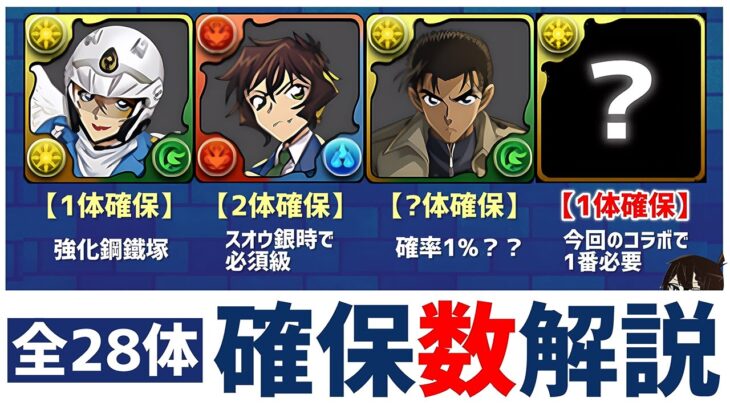 【パズドラ】京極とれた？コナンコラボキャラ全28体！確保数を完全解説します！