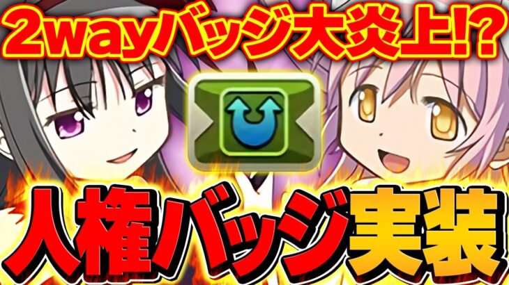 【大炎上】2wayバッジがまどマギコラボに実装？実際これ強いの？→ガチで人権確定です【パズドラ】