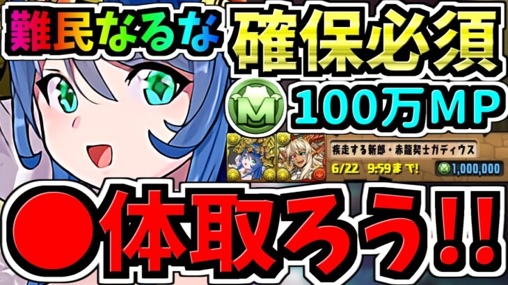【確保必須】難民になるな！◯体確保するべき！モンポ購入サフィーラ,ガディウス確保解説！超重要です！取り忘れないで下さい！ブライダルイベント花嫁ガチャ【パズドラ】