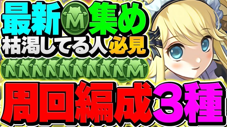 【時速27万MP】モンポ集め最強編成3パターン解説！枯渇してる人は絶対に見ろ！【パズドラ】